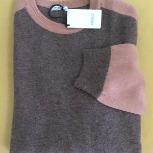 Malo Color-block Crewneck Wool Sweater